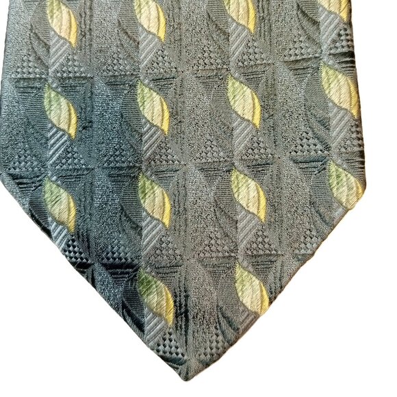 ERMENEGILDO ZEGNA Classic Tie Jacquard Flower Geometric 100% Silk Self-Tipped - Picture 3 of 9